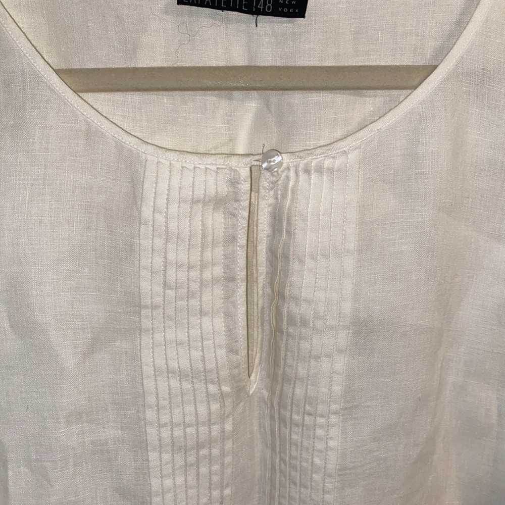 Lafayette 148 NY Linen Tunic Shirt - Picture 6 of 10
